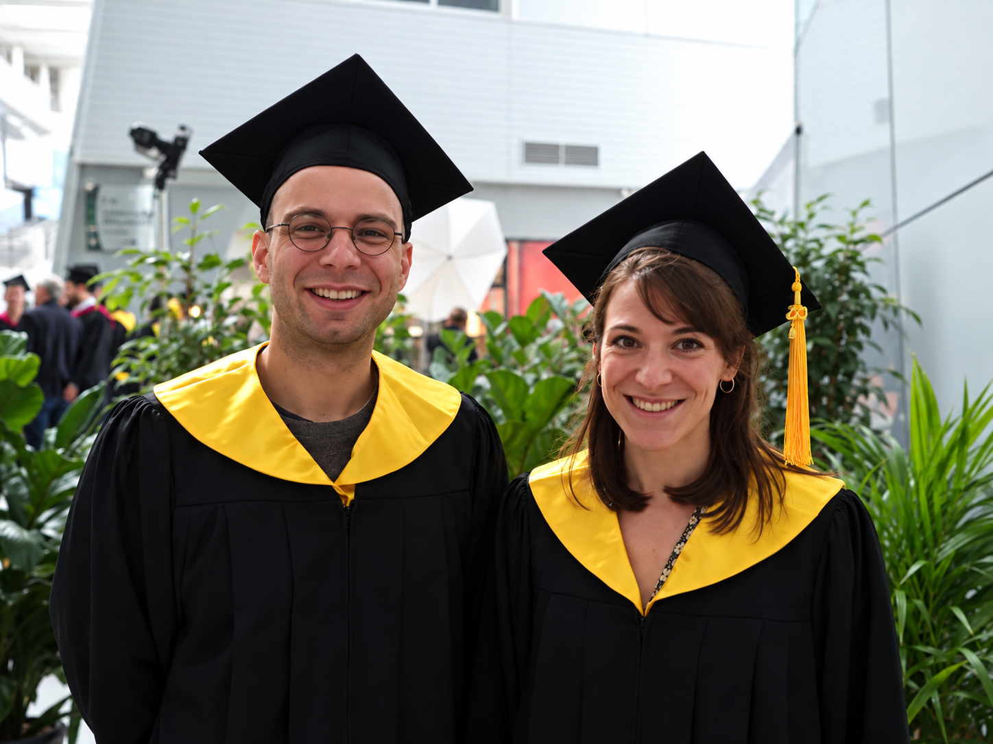Jean Monéger et Manon Arnoult lors de leur remise de diplômes